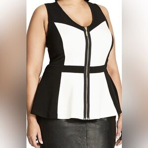 City chic New York top, gold zip up , size 20